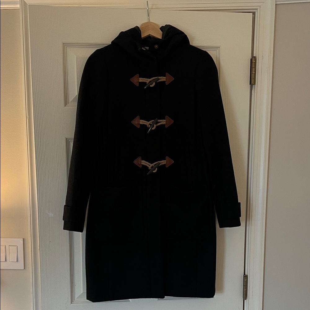 J. Crew Women's Black Toggle Coat